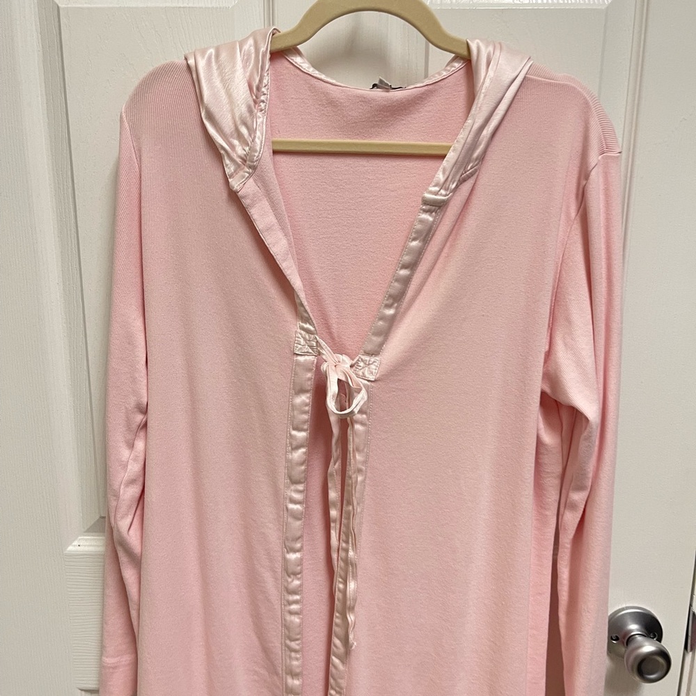Pj Harlow Pink Tie Front Hooded Cardigan - Picture 2 of 12